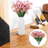 8 Pcs DIY Violet Stems Faux Flowers Office Home Artificial