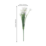 8 Pcs DIY Violet Stems Faux Flowers Office Home Artificial