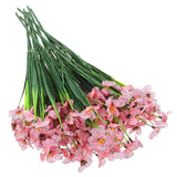 8 Pcs DIY Violet Stems Faux Flowers Office Home Artificial