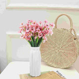 8 Pcs DIY Violet Stems Faux Flowers Office Home Artificial