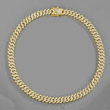 12mm Hip Hop Iced Out Cuban Chain Necklace Rhinestone Choker Men Women Jewelry