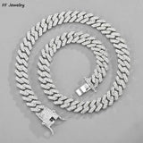 12mm Hip Hop Iced Out Cuban Chain Necklace Rhinestone Choker Men Women Jewelry