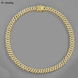 12mm Hip Hop Iced Out Cuban Chain Necklace Rhinestone Choker Men Women Jewelry