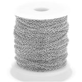 10pcs Stainless Steel Cuban Chain Necklaces 40-60cm 1.5mm/2mm Men Women 4 Colors