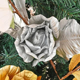 2 Heads Artificial Rose Flower Branch DIY Christmas Tree Accessories