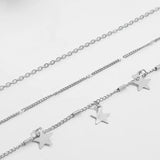 Fashionable Multilayer Chain Star Charm Necklace For Women