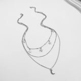 Fashionable Multilayer Chain Star Charm Necklace For Women