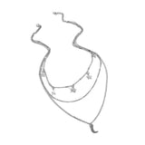 Fashionable Multilayer Chain Star Charm Necklace For Women