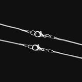 12Pcs 1.2mm 45-60cm High Snake Chain Necklace Lobster Jewelry Findings