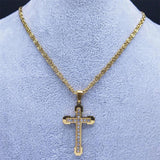 Christian Jesus Cross Pendant Necklace Stainless Steel Men Chain Jewelry