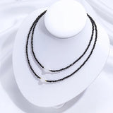 Moon Stone Necklace With Spinel Choker Handwork Jewelry