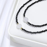 Moon Stone Necklace With Spinel Choker Handwork Jewelry