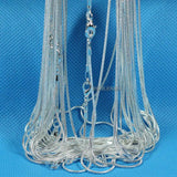 10pcs Silver Snake Chain Necklaces 1.2mm For Women