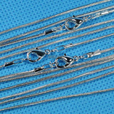 10pcs Silver Snake Chain Necklaces 1.2mm For Women