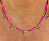 Rhinestone Evil Eye Pendant Choker Necklace Crystal Jewelry
