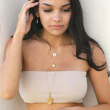 Vintage Sun Stone Pendant Retro Necklace Jewelry