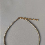 Crystal Beaded Choker Gold Star Pendant Charm Necklace