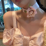 Ribbon Strap Bowknot Photo Album Box Necklace Opening and Closing Box
