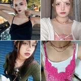 Vintage Dripping Blood Necklace Red Blood Drop Chain Hip Hop Punk Jewelry