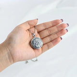 Vintage Alloy Locket Necklace Photo Box Pendant Men's and Women's Round Mini Box