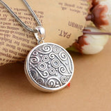 Vintage Alloy Locket Necklace Photo Box Pendant Men's and Women's Round Mini Box