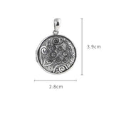 Vintage Alloy Locket Necklace Photo Box Pendant Men's and Women's Round Mini Box
