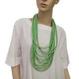 Orange & Cerise Plexiglas Necklace with Choker