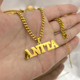 Custom Name Necklace 4mm Cuban Chain Stainless Steel Jewelry