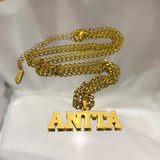 Custom Name Necklace 4mm Cuban Chain Stainless Steel Jewelry