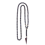 Hematite Arrows Pendant Necklace with Agate Beads Chain