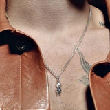 Retro Ultraman Pendant Necklace for Men, Niche Women Chain