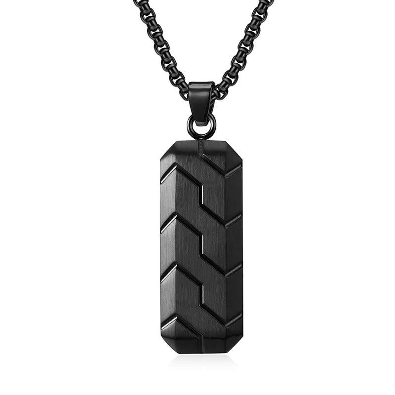 Men's Stainless Steel Bar Necklace Hip-hop Punk Chain Jewelry