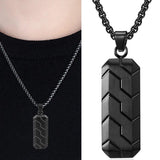 Men's Stainless Steel Bar Necklace Hip-hop Punk Chain Jewelry