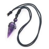 Amethyst Chakra Pendant Necklace Reiki Quartz Jewelry