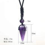 Amethyst Chakra Pendant Necklace Reiki Quartz Jewelry