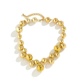 Chunky Acrylic Ball Bead Chain Necklace Vintage Grunge Jewelry