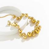 Chunky Acrylic Ball Bead Chain Necklace Vintage Grunge Jewelry