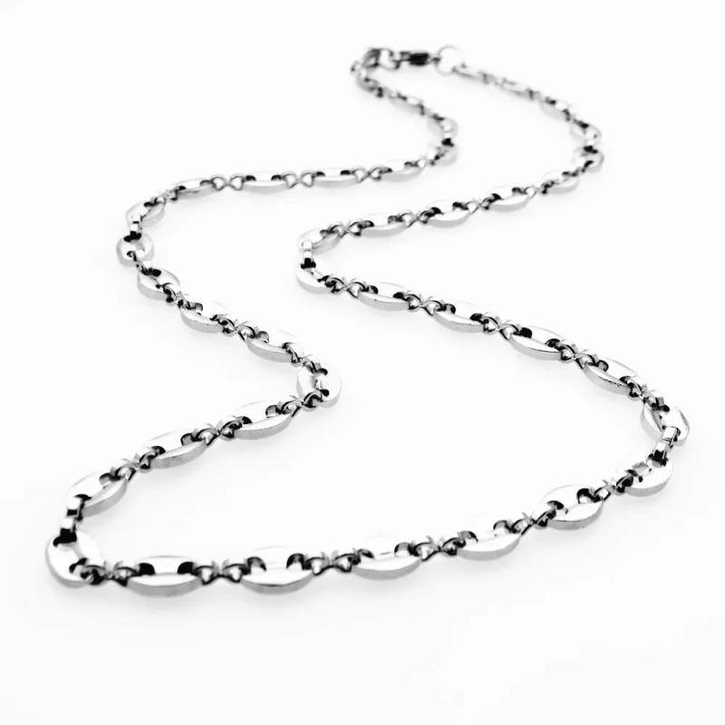5mm Coffee Seed Bean Link Chain Necklace for Man & Women