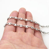 5mm Coffee Seed Bean Link Chain Necklace for Man & Women