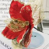 Artificial Simulation Powder Christmas Flower for DIY Tree Decoration