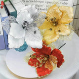 Artificial Simulation Powder Christmas Flower for DIY Tree Decoration