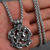 Viking Valhalla Borre God Necklace Men's Charm Rune Amulet Pendant