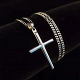 Hip Hop Cross Pendant Necklace Stainless Steel Never Fade
