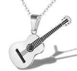 Music Guitar Pendant Necklace for Women, Men Chain