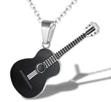 Music Guitar Pendant Necklace for Women, Men Chain