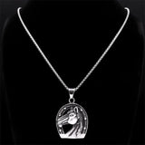 Men's Stainless Steel Horse Head Pendant Necklace