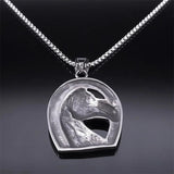 Men's Stainless Steel Horse Head Pendant Necklace
