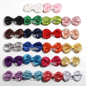 10PCS+3.5%22+Sequin+Hair+Bow+For+Hair+Accessories