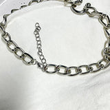Hip Hop C Shape Necklace Thick Chain Choker Silver Clavicle Chain Gift