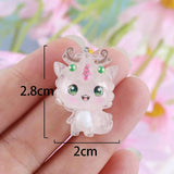 10Pcs Luminous Dragon Baby Resin Charms Pendants DIY Earring Neck